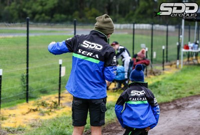 SDD drivers and crew watching from trackside