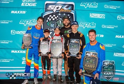 SDD drivers on an Australian Kart Championship podium